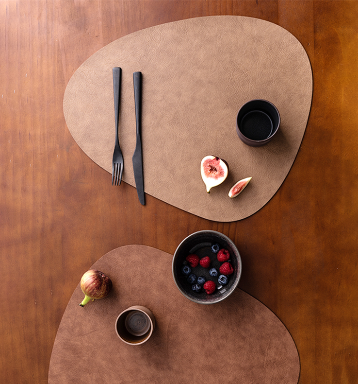 Waterproof leather placemat