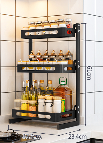 Two-tier kitchen shelf