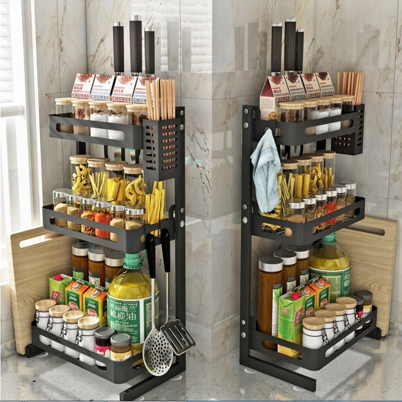 Two-tier kitchen shelf