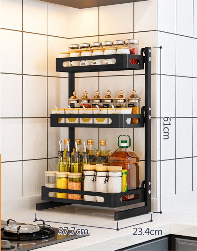 Two-tier kitchen shelf