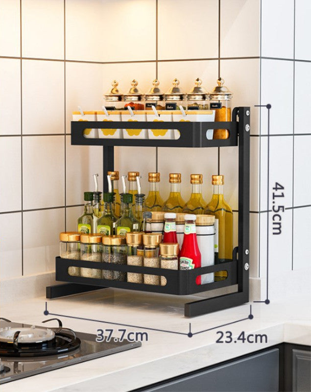 Two-tier kitchen shelf