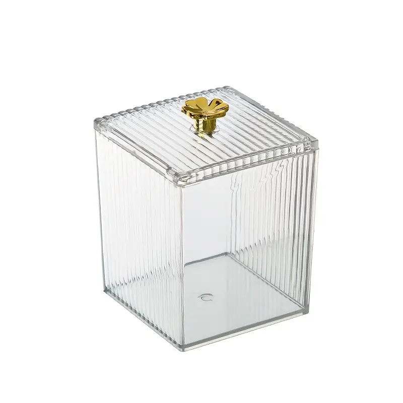 Cosmetic cotton swab storage box with lid (1 pc)