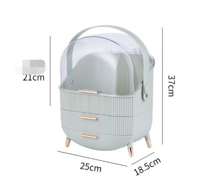 Plastic Makeup Organizer with Dust Proof Storage Box